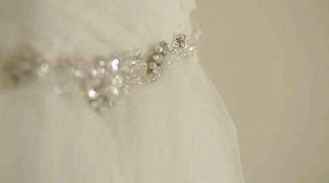 Wedding dress close up Stock Footage 64348247