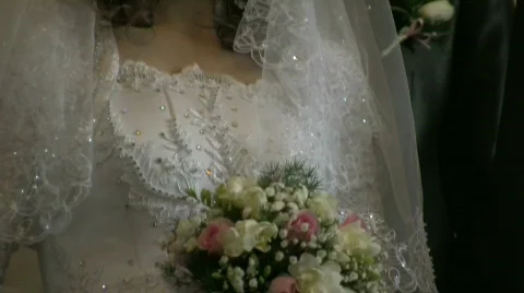Wedding dress Stock Footage 733221