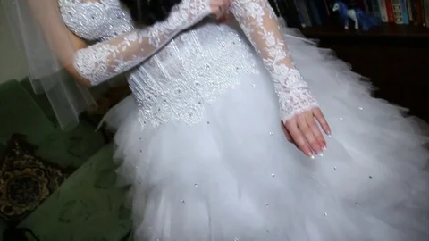 Wedding Dress Stock Footage 99863260