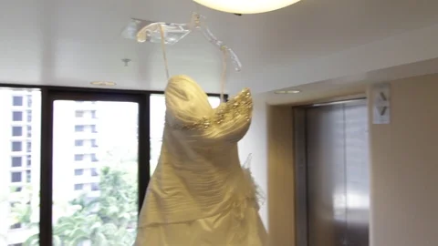 Wedding dress Stock Footage 104779613