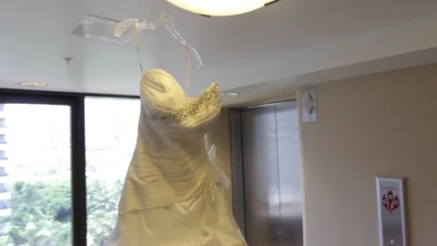 Wedding dress Stock Footage 104779654