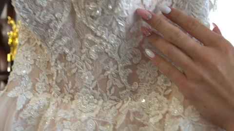 Wedding dress Stock Footage 127686116