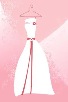 Wedding dress Stock Illustration