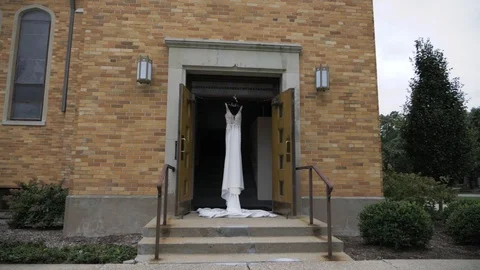 Wedding Dress Outside Video stock 123711239