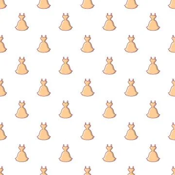 Wedding dress pattern seamless Illustrazione stock