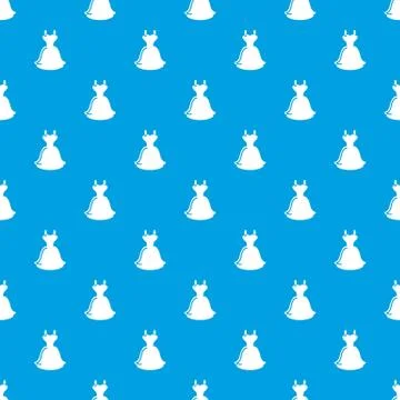 Wedding dress pattern vector seamless blue Illustrazione stock