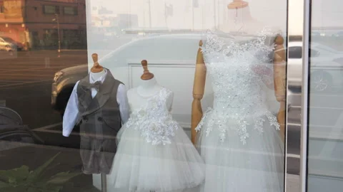 Wedding dress shop Stock Footage