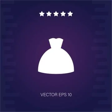 Wedding dress vector icon Illustrazione stock