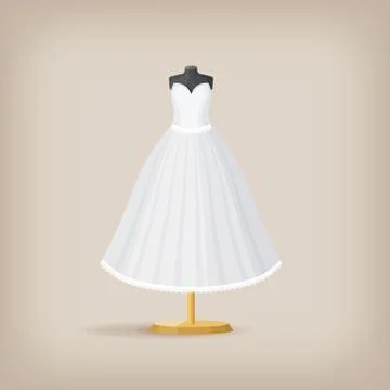 Wedding dress. Vector illustration Stock Illustration