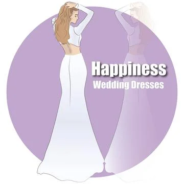 Wedding dresses logo Stock Illustration