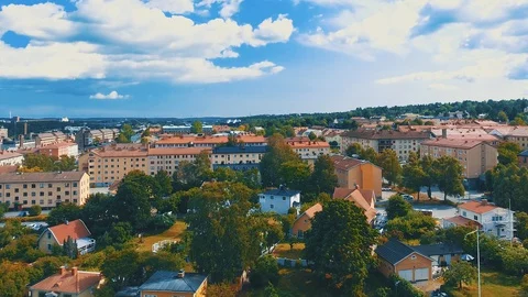 Wedding drone filming sky and water and Fountain Stock Footage 129622069