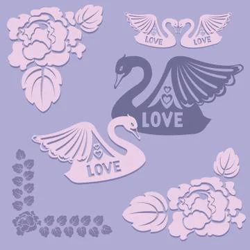 Wedding elements Stock Illustration
