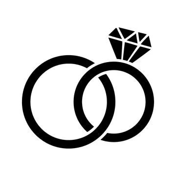 Wedding engagement ring pair Illustrazione stock