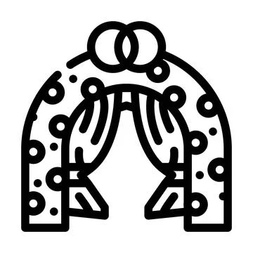 Wedding event line icon vector illustration black Illustration