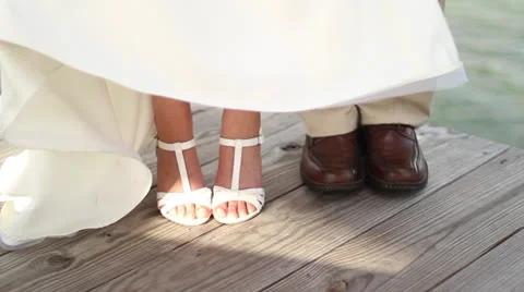 Wedding Feet Stock Footage 25442712