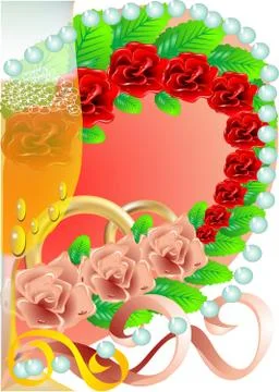 Wedding festive background Stock Illustration