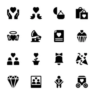 Wedding Filled Vectors Pack Stock Illustration