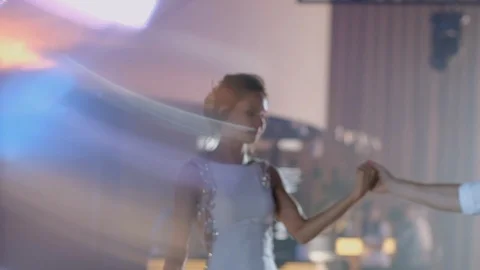 Wedding. First Dance Of The Newlyweds. Stock Footage 111784281