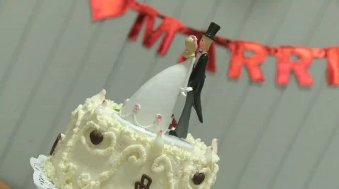 Wedding Flan Stock Footage 492372