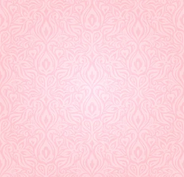 Wedding floral Pink vector pattern wallpaper design Stock Illustration