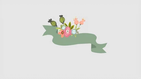 Wedding Floral Title Elements Stock Footage 169996289