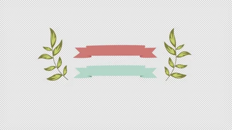 Wedding Floral Title Elements Stock Footage 169996351