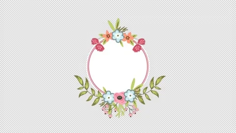 Wedding Floral Title Elements Video stock 169996565