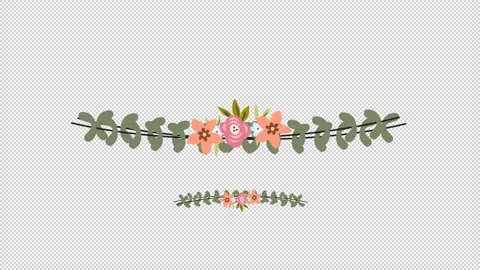 Wedding Floral Title Elements Video stock 169996633