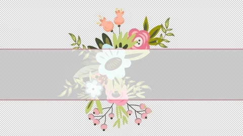 Wedding Floral Title Elements Video stock 169996641