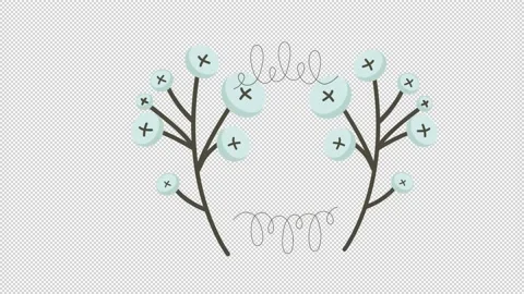 Wedding Floral Title Elements Video stock 169996664