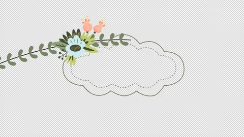 Wedding Floral Title Elements Video stock 169996714