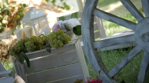 Wedding Floristics In a Rustic Style Stock Footage 89889978