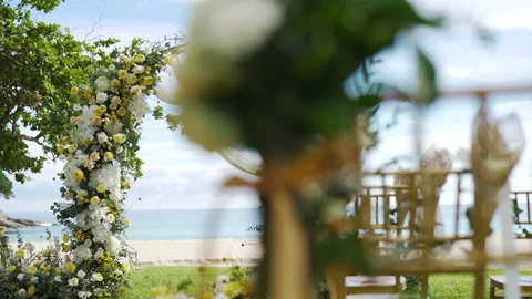 Wedding flower decoration Stock Footage 156399395