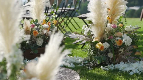 Wedding flower decoration	 Stock Footage 156401125