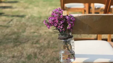 Wedding Flower Jar Dolly In Stock Footage 20568143
