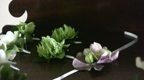 Wedding Flower Pins Stock Footage 47324990