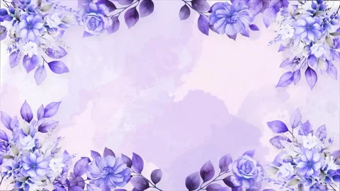 Wedding flower watercolor composition frame Stock Footage 303413331
