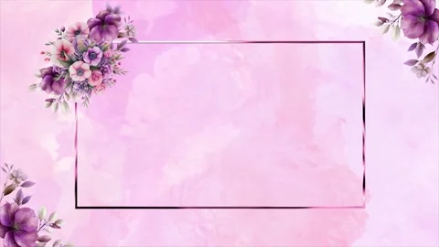 Wedding flower watercolor composition frame Stock-Footage 303414725
