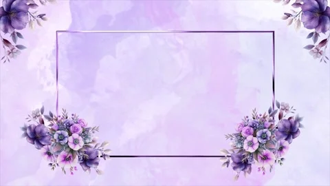 Wedding flower watercolor composition frame Stock Footage 303415475