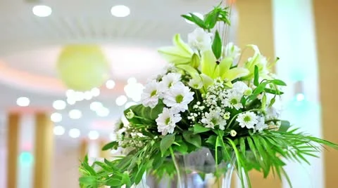 Wedding flowers arrangement Stock Footage 24672490