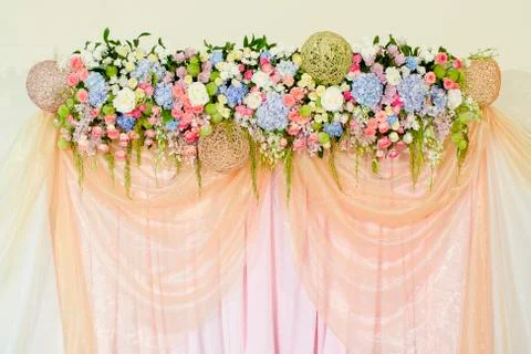 Wedding  flowers background Stock Photos