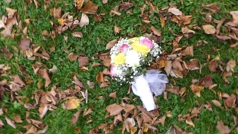 Wedding flowers bouquet Video stock 69909803