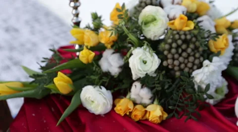 Wedding flowers decoration Video stock 59781786