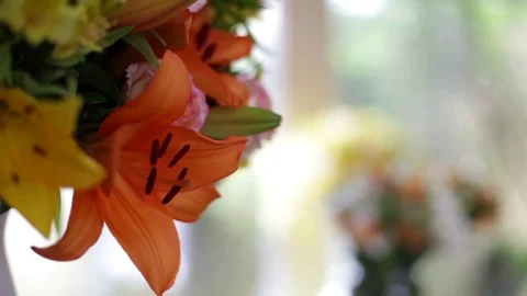 Wedding flowers decoration Stockbeeldmateriaal 72696528