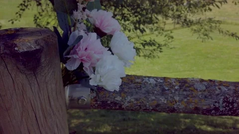 Wedding flowers decoration Video stock 134601447