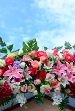 Wedding flowers in front of the wedding. Stock Photos