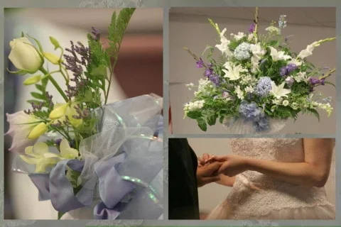 Wedding Flowers Rings Menu Video stock 65779