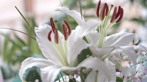 Wedding Flowers views sequence Stock Footage 128587844