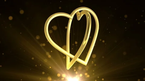 Wedding with flying hearts background Video stock 121129226