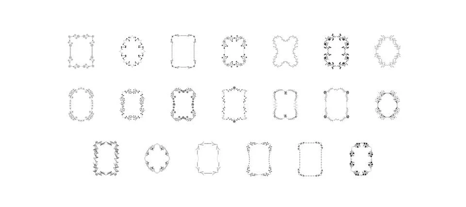 Wedding Frame Set Stock-Illustration